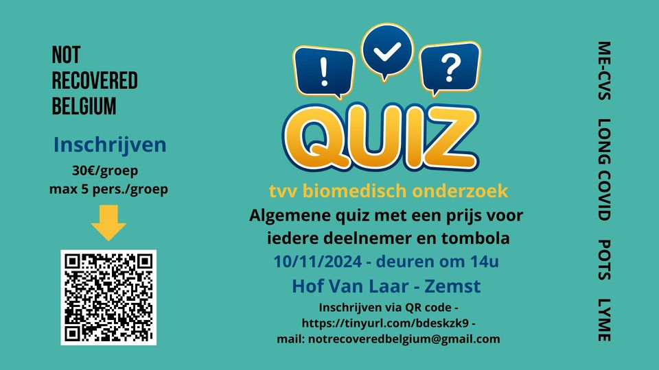 Quiz t.v.v. biomedisch onderzoek naar Long Covid, ME/cvs, POTS en Lyme